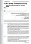 What Should Be Kept in Mind When Treating Acne with Oral Contraceptives? Narrative Review