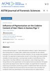 Influence of Pigmentation on the Codeine Content of Hair Fibers in Guinea Pigs