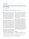 Commentary: Hair Transplantation for Reconstruction of Scalp Defects Using Artificial Dermis