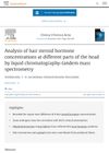 Analysis of Hair Steroid Hormone Concentrations at Different Parts of the Head by Liquid Chromatography-Tandem Mass Spectrometry