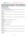 A Global Analysis of CNVs in Chinese Indigenous Fine-Wool Sheep Populations Using Whole-Genome Resequencing