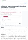 Endovascular Treatment of Scalp Arteriovenous Fistula Following Hair Transplantation: Case Report