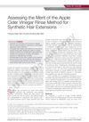 Assessing the Merit of the Apple Cider Vinegar Rinse Method for Synthetic Hair Extensions
