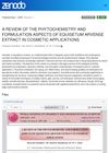 A Review of the Phytochemistry and Formulation Aspects of Equisetum Arvense Extract in Cosmetic Applications