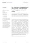 Use of Genetics in the Prediction of Success in Male Pattern Hair Loss Therapy and Mechanistic Studies