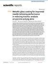 Metallic Glass Coating for Improved Needle Tattooing Performance in Reducing Trauma: Analysis on Porcine and Pig Skins