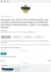 Meeting Reviews: Review of the 5th Meeting of the Asian Association of Hair Restoration Surgeons and Live Surgery Workshop, March 31–April 1, 2017, Bangkok, Thailand