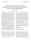 Female Patients Complaining About Hair Loss: Documentation of Defective Scalp Hair Dynamics with Contrast-Enhanced Phototrichogram