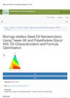 Moringa Oleifera Seed Oil Nanoemulsion Using Tween 80 and Polyethylene Glycol 400: Oil Characterization and Formula Optimization