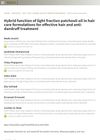 Hybrid Function Of Light Fraction Patchouli Oil In Hair Care Formulations For Effective Hair And Anti-Dandruff Treatment