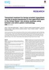 Tamsulosin Treatment for Benign Prostatic Hyperplasia and Risk of Severe Hypotension in Men Aged 40-85 Years in the United States: Risk Window Analyses Using Between and Within Patient Methodology