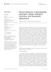 Recent Advances in Glycopeptide Hydrogels: Design, Biological Functions, and Biomedical Applications