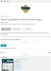 Tips for Young Players in Hair Restoration Surgery