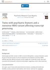 Twins With Psychiatric Features and a Nonsense HRAS Variant Affecting Transcript Processing