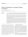 What Is the Rationale for Androgen Therapy for Women?