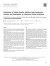 Evaluation of Sleep Quality, Restless Legs Syndrome, Anxiety, and Depression in Polycystic Ovary Syndrome