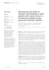 Effectiveness and Safety of Standard Chemotherapy in Older Patients With Ovarian Cancer: A Retrospective Analysis by Age Group and Treatment Regimen
