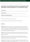 Evaluation of Periodontal Health Among Patients With Polycystic Ovarian Syndrome: A Cross-Sectional Study