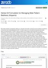 Herbal Oil Formulation for Managing Male Pattern Baldness (Alopecia)