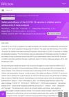 Safety and Efficacy of the COVID-19 Vaccine in Children and Adolescents: A Meta-Analysis