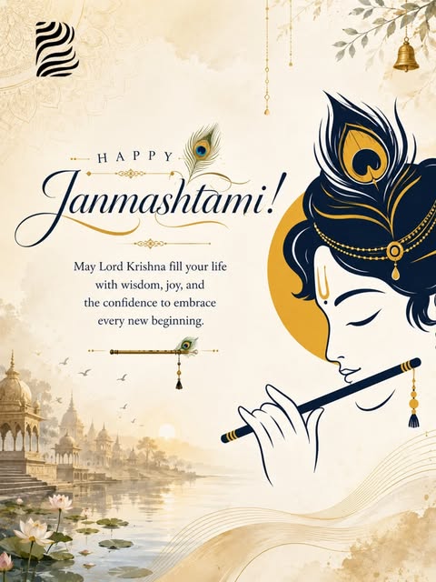 May the divine wisdom of Lord Krishna inspire you to embrace every new beginning with confidence, ho
