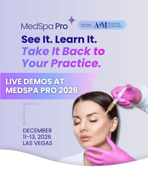 💉 This December in Las Vegas, get a front-row seat as leading experts show you exactly how it's don