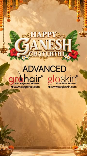 Wishing You A Happy & Blessed Ganesh Chaturthi From Advanced GroHair & GloSkin

Celebrating the fest