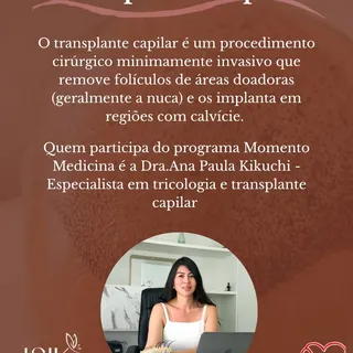 O transplante capilar é um procedimento minimamente invasivo que remove folículos de áreas doadoras 