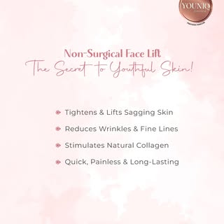 🤍Reveal your youthful glow with YOUNIQ Non-Surgical Face Lift 

🤍 Tighten sagging skin, reduce fin