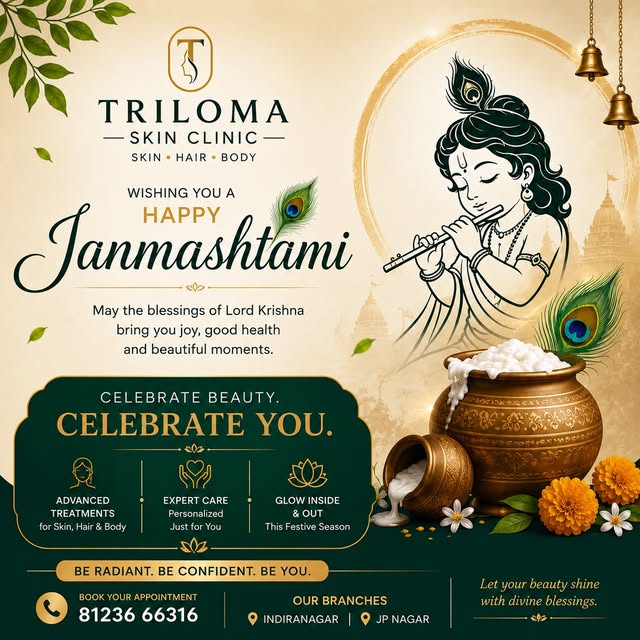 🦚✨ **This Janmashtami, let your inner glow shine!** ✨🦚

Celebrate the divine spirit of **Lord Kris