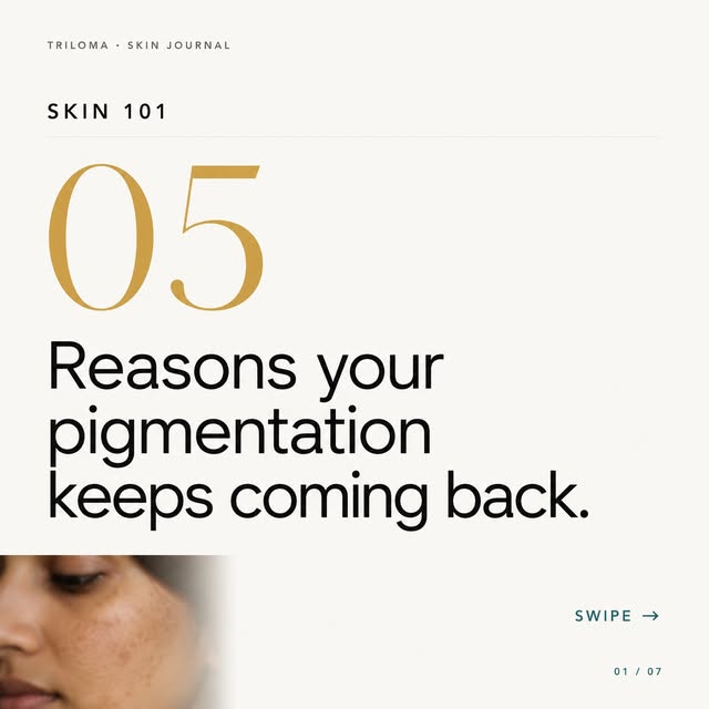 Your pigmentation isn't stubborn. Your protocol is incomplete.

We see it every week at Triloma — pa