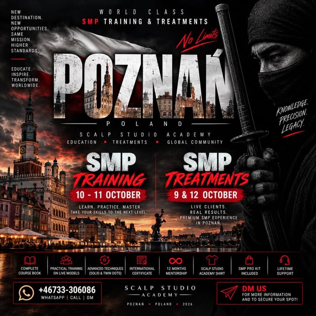 🇵🇱POLAND - WE’RE COMING. 

SCALP STUDIO is bringing World-class SMP education and Premium treatmen
