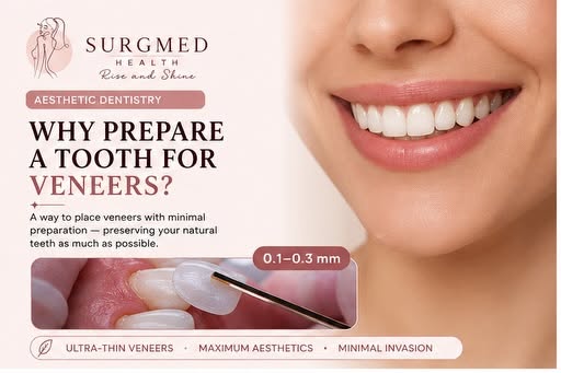 Hollywood Smile design without shaving , damaging 🦷 with SurgMed Health #preplessveneers #miniprepv