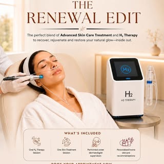Good skin care rejuvenates how you feel on the outside and H2 therapy that helps clean every cell of