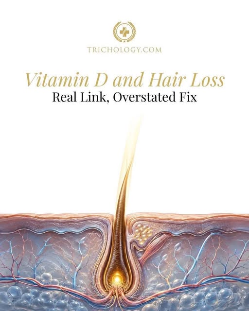 TRICHOLOGY FACT

Vitamin D and hair loss have a real link and an overstated fix.

Follicles carry vi