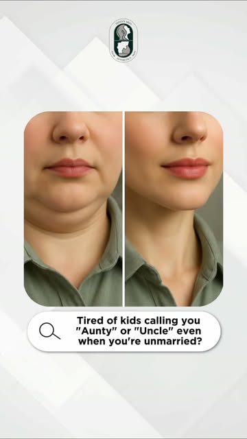 A defined jawline can change the way your face looks and feels. ✨

If a stubborn double chin is both