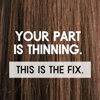 A widening part line is usually the first sign of thinning hair.

This small, handmade topper is des