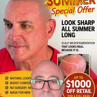 Summer Special ☀️
HAIR LOSS? → NATURAL-LOOKING SMP → NO SURGERY → UP TO $1,000 OFF → CALL/TEXT 813-6