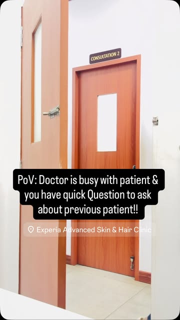 Doctor is with the next patient.
Previous patient has a “quick doubt.”
And the receptionist is caugh