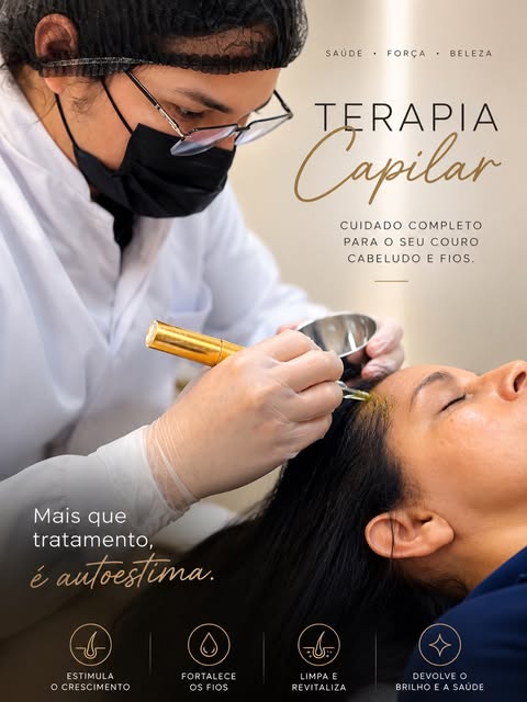 Cuidar do couro cabeludo é fundamental para a saúde dos cabelos! 🌿✨ A terapia capilar não só promov