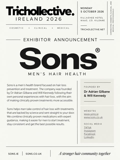EXHIBITOR ANNOUNCEMENT 🇮🇪

We’re delighted to welcome Sons to Trichollective Ireland 2026.

Sons i