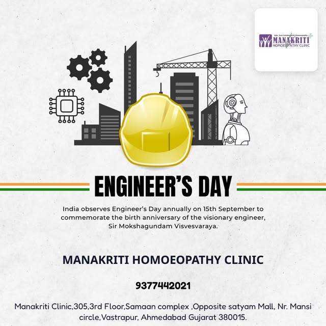 Celebrating Engineers Day at MANAKRITI HOMOEOPATHY CLINIC, the best clinic for holistic healing. Tru