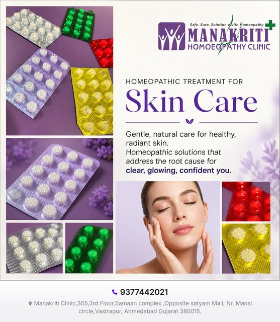 Visit MANAKRITI HOMOEOPATHY CLINIC for expert homeopathic treatment for skin care. Find a trusted sk