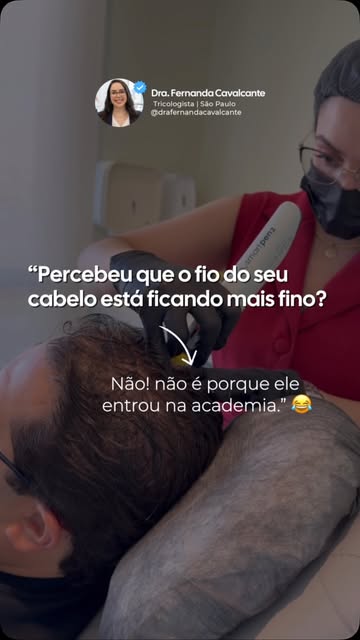 Percebeu que o seu fio de cabelo está ficando mais fino? ⚠️

Essa mudança pode ser um sinal de que a