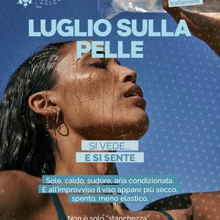 ☀️ Luglio sulla pelle si vede.
E si sente.

💧 Sole, caldo, sudore e aria condizionata possono lasci