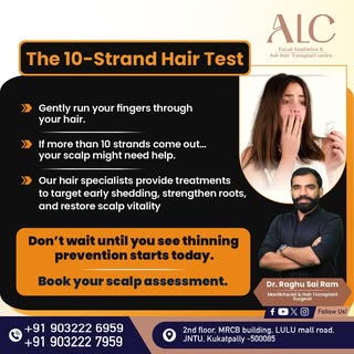Noticing extra strands of hair falling out? 💇‍♀️ The 10-Strand Hair Test can help you spot early si