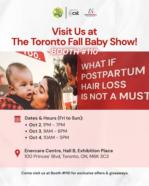 We’re heading to the Toronto Fall Baby Show! 👶🏻

This October, AneoSolution Hair & Scalp Care will