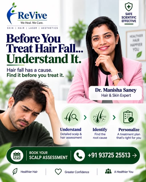 Hair fall is a symptom. Understanding the cause is the first step. 🩺

Before choosing a treatment, 