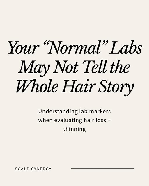 Your labs can be “normal” and your hair can still be telling you that something needs attention. 👀
