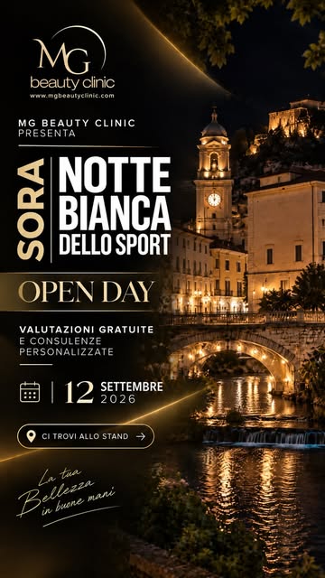 📍 Il 12 Settembre MG Beauty Clinic ti aspetta alla Notte Bianca dello Sport di Sora!

Durante la se